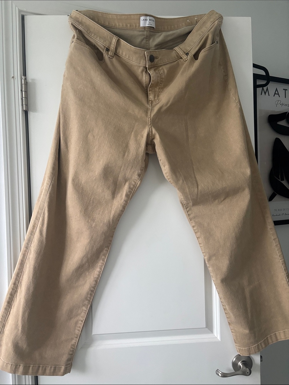 Lane Bryant Straight Leg Jeans — Khaki Tan